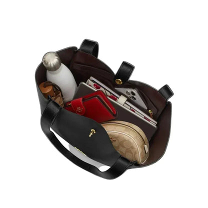 Die Hadley Turnlock Tragetasche – Gold/Dark Stone