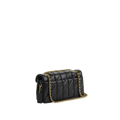Tabby Schultertasche 26 mit Pillow Steppung – Messing/Schwarz